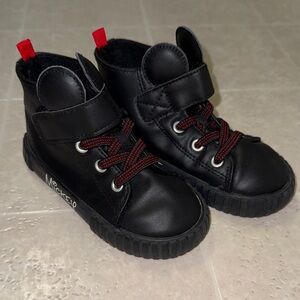 H&M Black Sneakers with Red Laces